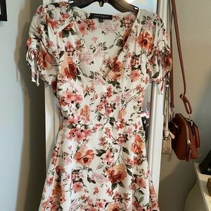 White/Pink Floral Dress